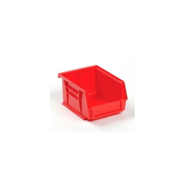 Hang & Stack Storage Bin, Plastic, Red, 24 PK